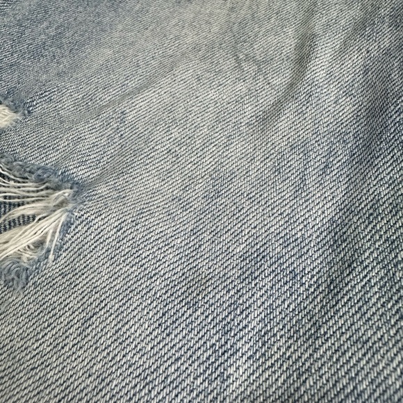 Old Navy Light Wash Slouchy Straight Ripped Jeans Girls Size 7 - Picture 7 of 7